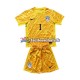 Maillot Slovénie Jan Oblak 1 Euro 2024 Gardien Jaune Domicile Enfant MC