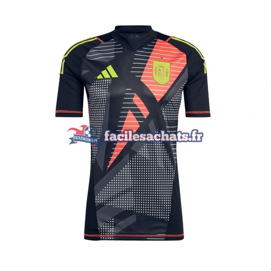 Maillot Espagne Euro 2024 Gardien Noir Domicile Homme MC