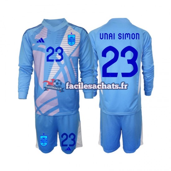 Maillot Espagne Unai Simon 23 Euro 2024 Gardien Domicile Enfant ML