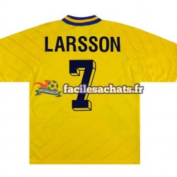 Maillot Suède Henrik Larsson 7 Retro 1994 Domicile Homme MC