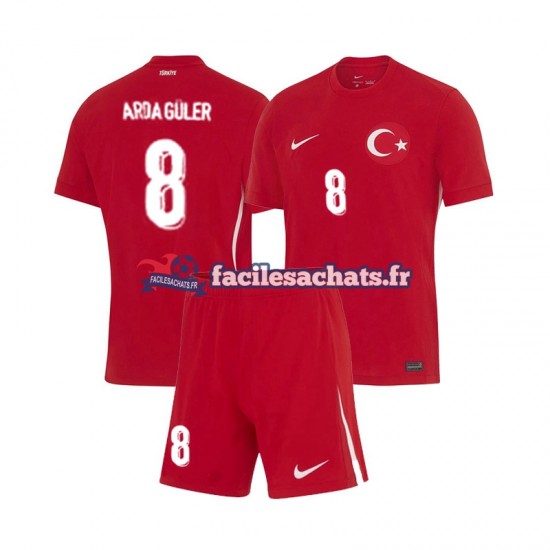 Maillot Turquie Arda Guler 8 Euro 2024 Extérieur Enfant MC