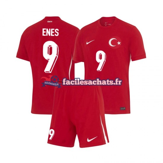 Maillot Turquie Enes Unal 9 Euro 2024 Extérieur Enfant MC