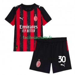 Maillot AC Milan Ardon Jashari 30 2025-2026 Domicile Enfant MC