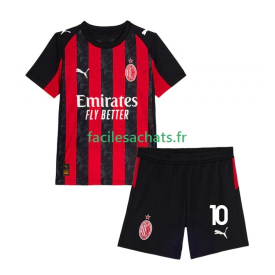Maillot AC Milan Rafael Leao 10 2025-2026 Domicile Enfant MC