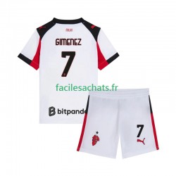 Maillot AC Milan Santiago Gimenez 7 2025-2026 Extérieur Enfant MC