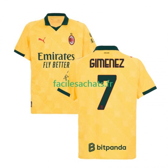 Maillot AC Milan Santiago Gimenez 7 2025-2026 3ème Homme MC