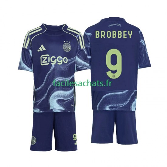 Maillot Ajax Amsterdam Brian Brobbey 9 2025-2026 Extérieur Enfant MC