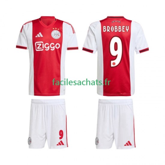 Maillot Ajax Amsterdam Brian Brobbey 9 2025-2026 Domicile Enfant MC