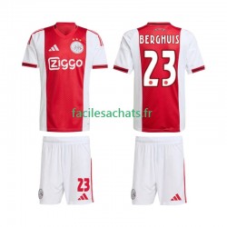 Maillot Ajax Amsterdam Steven Berghuis 23 2025-2026 Domicile Enfant MC
