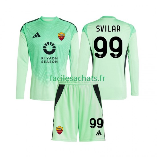 Maillot AS Rome Mile Svilar 99 2025-2026 Gardien Extérieur 4ème Enfant ML