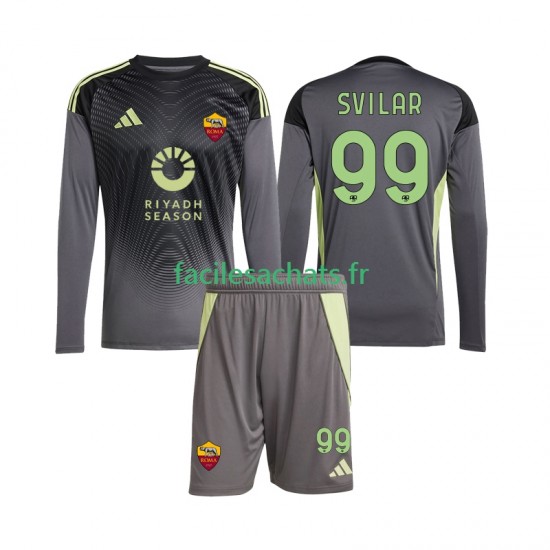 Maillot AS Rome Mile Svilar 99 2025-2026 Gardien Domicile Enfant ML