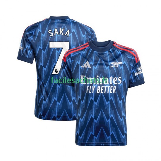 Maillot Arsenal Bukayo Saka 7 2025-2026 Extérieur Homme MC