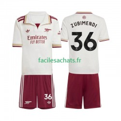 Maillot Arsenal Martin Zubimendi 36 2025-2026 3ème Enfant MC