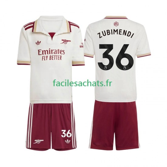 Maillot Arsenal Martin Zubimendi 36 2025-2026 3ème Enfant MC