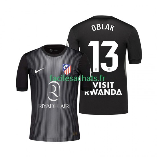 Maillot Atlético Madrid Jan Oblak 13 2025-2026 Gardien Extérieur Homme MC