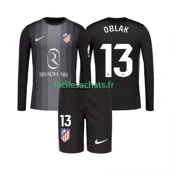 Maillot Atlético Madrid Jan Oblak 13 2025-2026 Gardien Extérieur Enfant ML
