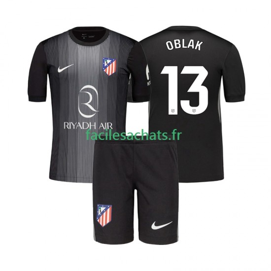 Maillot Atlético Madrid Jan Oblak 13 2025-2026 Gardien Extérieur Enfant MC