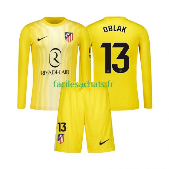 Maillot Atlético Madrid Jan Oblak 13 2025-2026 Gardien Domicile Enfant ML