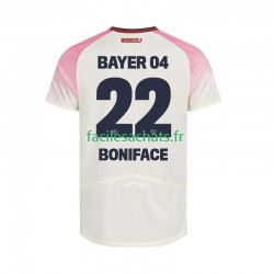 Maillot Bayer 04 Leverkusen Victor Boniface 22 2025-2026 Extérieur Homme MC