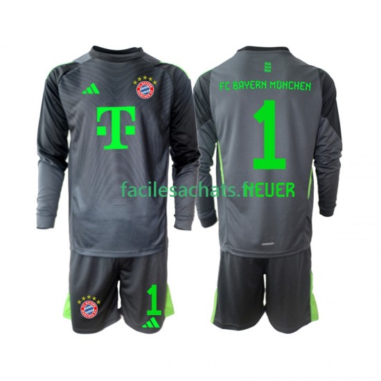 Maillot Bayern Munich Neuer 1 2025-2026 Gardien Extérieur Enfant ML