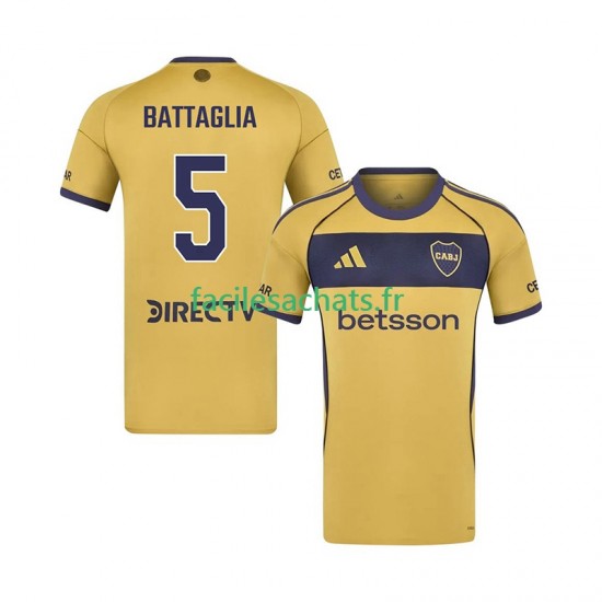 Maillot CA Boca Juniors Rodrigo Battaglia 5 2025-2026 Extérieur Homme MC