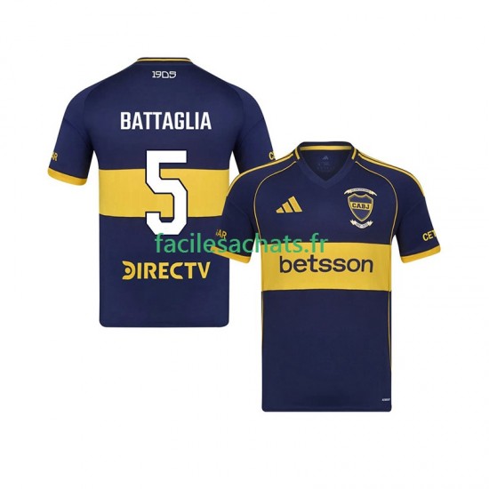 Maillot CA Boca Juniors Rodrigo Battaglia 5 2025-2026 Domicile Homme MC