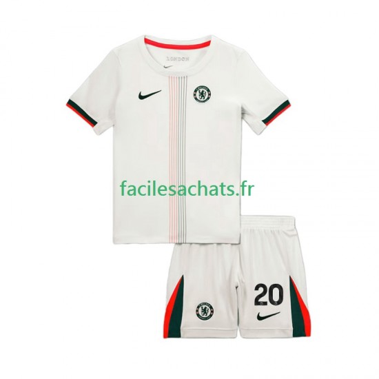 Maillot Chelsea Joao Pedro 20 2025-2026 Extérieur Enfant MC