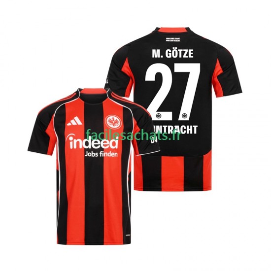 Maillot Eintracht Frankfurt Mario Gotze 27 2025-2026 Domicile Homme MC