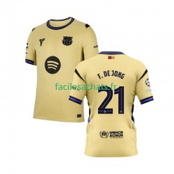 Maillot FC Barcelone Frenkie de Jong 21 Champions League 2025-2026 Extérieur Homme MC