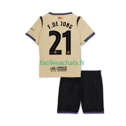 Maillot FC Barcelone Frenkie de Jong 21 UCL 2025-2026 Extérieur Enfant MC