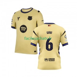 Maillot FC Barcelone Gavi 6 Champions League 2025-2026 Extérieur Homme MC