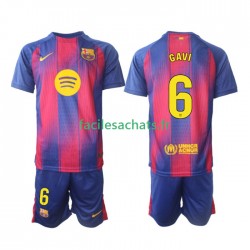Maillot FC Barcelone Gavi 6 2025-2026 Domicile Enfant MC