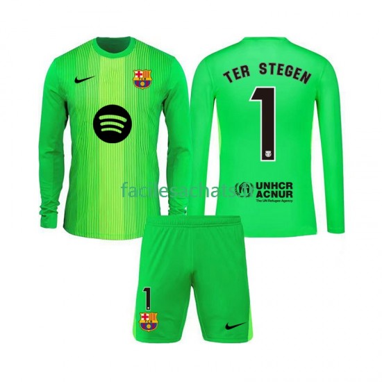 Maillot FC Barcelone Ter Stegen 1 2025-2026 Gardien Domicile Enfant ML