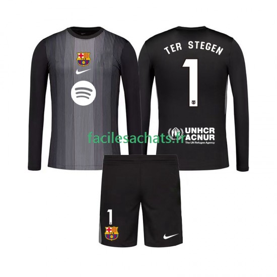 Maillot FC Barcelone Ter Stegen 1 2025-2026 Gardien 3ème Enfant ML