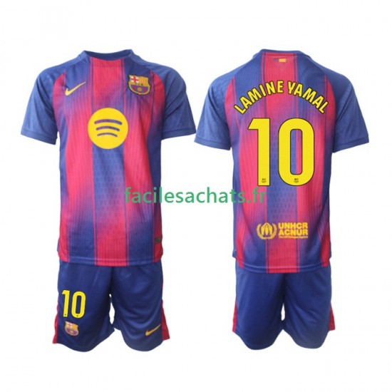Maillot FC Barcelone Lamine Yamal 10 2025-2026 Domicile Enfant MC