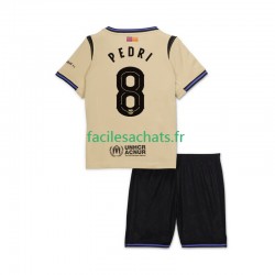 Maillot FC Barcelone Pedri 8 UCL 2025-2026 Extérieur Enfant MC