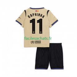 Maillot FC Barcelone Raphinha 11 UCL 2025-2026 Extérieur Enfant MC