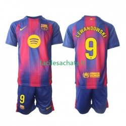 Maillot FC Barcelone Robert Lewandowski 9 2025-2026 Domicile Enfant MC