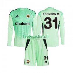 Maillot Fenerbahce Ederson Moraes 31 2025-2026 Gardien Extérieur Enfant ML