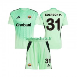 Maillot Fenerbahce Ederson Moraes 31 2025-2026 Gardien Extérieur Enfant MC