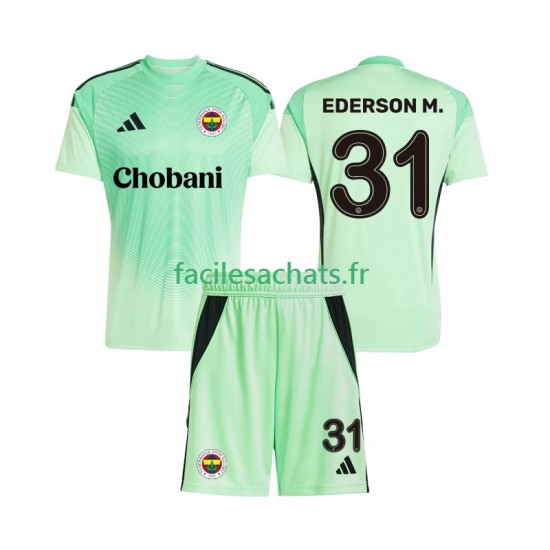 Maillot Fenerbahce Ederson Moraes 31 2025-2026 Gardien Extérieur Enfant MC