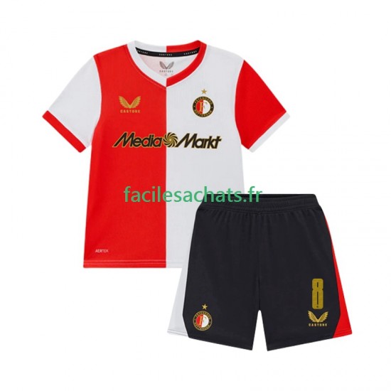 Maillot Feyenoord Rotterdam Quinten Timber 8 2025-2026 Domicile Enfant MC