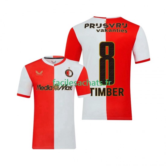 Maillot Feyenoord Rotterdam Quinten Timber 8 2025-2026 Domicile Homme MC