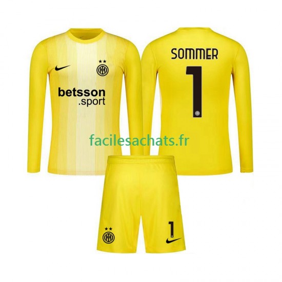 Maillot Inter Milan Yann Sommer 1 2025-2026 Gardien Extérieur Enfant ML