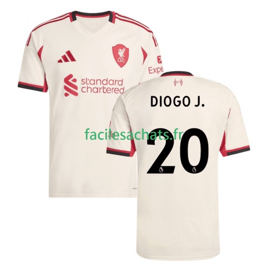 Maillot Liverpool Diogo Jota 20 2025-2026 Extérieur Homme MC