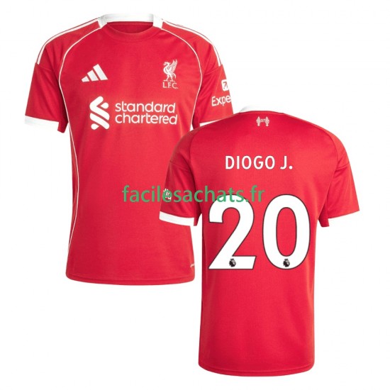 Maillot Liverpool Diogo Jota 20 2025-2026 Domicile Homme MC
