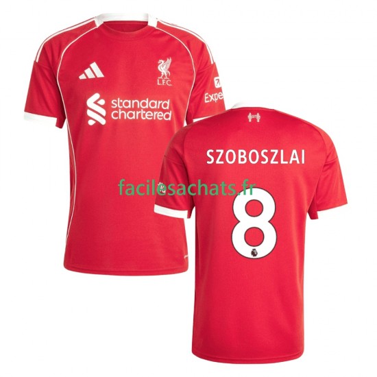 Maillot Liverpool Dominik Szoboszlai 8 2025-2026 Domicile Homme MC