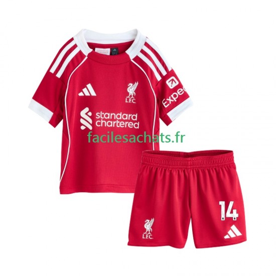 Maillot Liverpool Federico Chiesa 14 2025-2026 Domicile Enfant MC