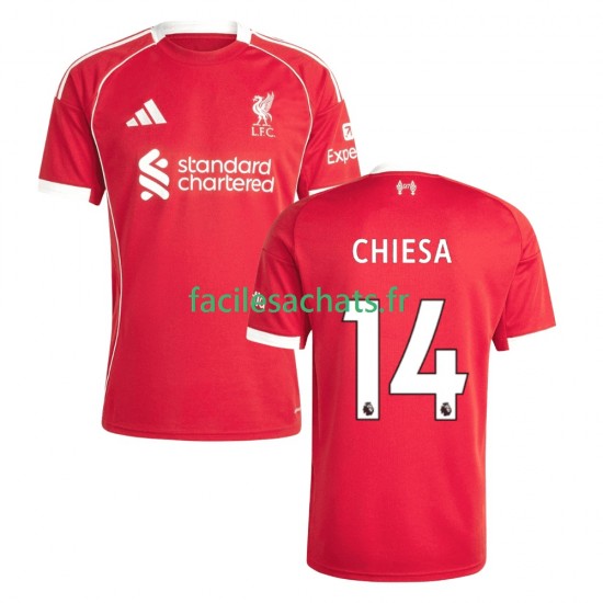 Maillot Liverpool Federico Chiesa 14 2025-2026 Domicile Homme MC