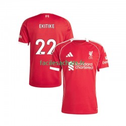 Maillot Liverpool Hugo Ekitike 22 2025-2026 Domicile Homme MC